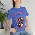 Cool Patriotic Little Bird on the 4th of July Short Sleeve T-Shirt