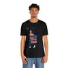 Let's Be Patriotic Flags and Fireworks Lady 4th of July Short Sleeve T-Shirt