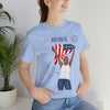The Joy of Being Patriotic Lady Celebrating the Land of the Free 4th of July Short Sleeve T-Shirt