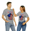 Patriotic Red, White and Blue Casual Shirt 4th of July Short Sleeve T-Shirt