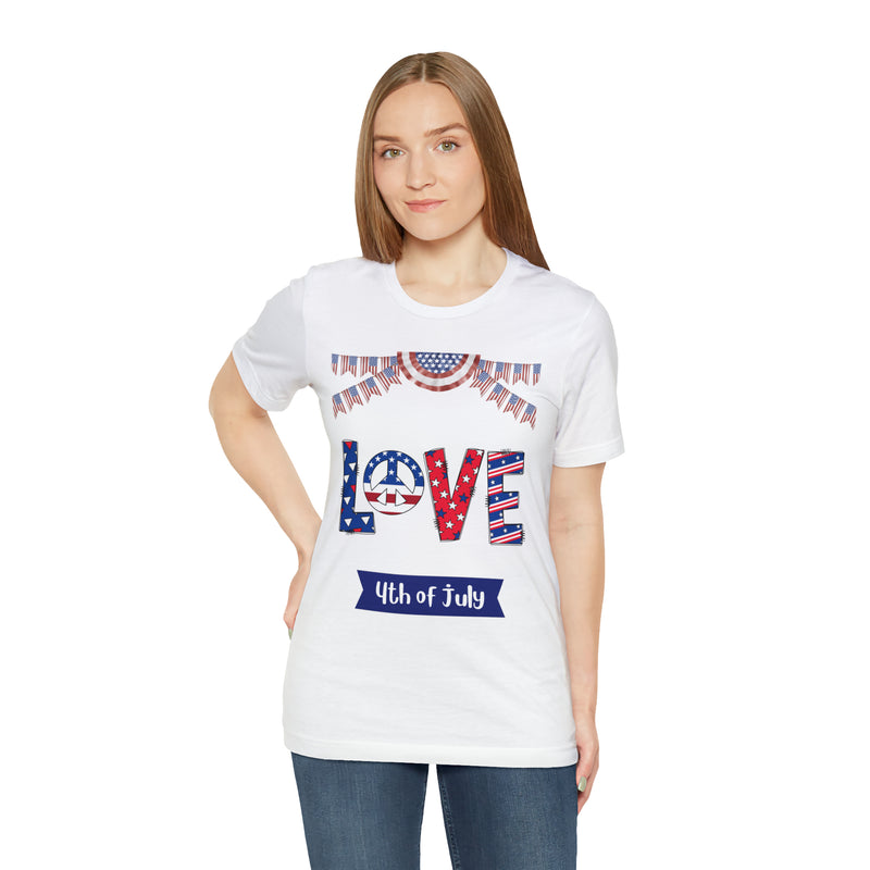 4th of July Love Short Sleeve T-Shirt