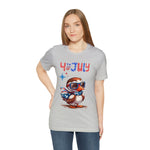 Cool Patriotic Little Bird on the 4th of July Short Sleeve T-Shirt