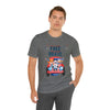 Land of the Free Home of the Brave Bears and Trucks 4th of July Short Sleeve T-Shirt