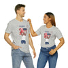 The Joy of Being Patriotic Lady Celebrating the Land of the Free 4th of July Short Sleeve T-Shirt