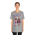 Celebrating 4th of July Patriotic Girls Short Sleeve T-Shirt