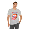 Patriotic Lips Being Funny on the 4th of July Short Sleeve T-Shirt