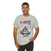 Home is Where the Heart Is Patriotic Eagle 4th of July Short Sleeve T-Shirt
