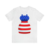Patriotic Red, White and Blue Formal Dress 4th of July Short Sleeve T-Shirt