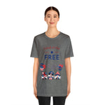 Land of the Free Gnomes Celebrating the 4th of July Short Sleeve T-Shirt