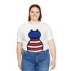 Patriotic Red, White and Blue Lady Casual Dress 4th of July Short Sleeve T-Shirt
