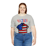 Patriotic Red, White and Blue Casual Shirt 4th of July Short Sleeve T-Shirt