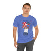 The Joy of Being Patriotic Lady Celebrating the Land of the Free 4th of July Short Sleeve T-Shirt