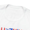 Home of the Brave Patriotic Gnome 4th of July Short Sleeve T-Shirt