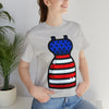 Patriotic Red, White and Blue Lady Casual Dress 4th of July Short Sleeve T-Shirt
