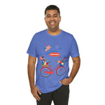 Celebrate Freedom Bike Ride Patriotic 4th of July Short Sleeve T-Shirt