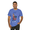 Let's Be Patriotic Flags and Fireworks Lady 4th of July Short Sleeve T-Shirt