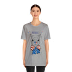 Patriotic Llama Love on the 4th of July Short Sleeve T-Shirt