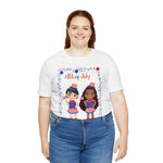 Celebrating 4th of July Patriotic Girls Short Sleeve T-Shirt