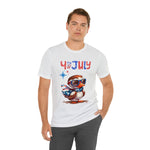 Cool Patriotic Little Bird on the 4th of July Short Sleeve T-Shirt