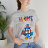 Home is Where the Heart Is Patriotic Eagle 4th of July Short Sleeve T-Shirt