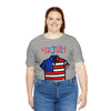 Patriotic Red, White and Blue Casual Shirt 4th of July Short Sleeve T-Shirt