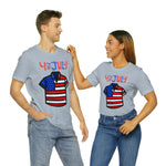 Patriotic Red, White and Blue Casual Shirt 4th of July Short Sleeve T-Shirt