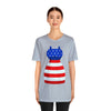 Patriotic Red, White and Blue Formal Dress 4th of July Short Sleeve T-Shirt