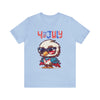 4th of July Little Cool Patriotic Eagle 4th of July Short Sleeve T-Shirt