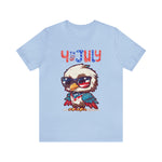 4th of July Little Cool Patriotic Eagle 4th of July Short Sleeve T-Shirt