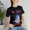 Thumbs Up Patriotic Gnome Celebrating the 4th of July Short Sleeve T-Shirt
