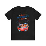 Happy Independence Day Cute Animal Mobile 4th of July Short Sleeve T-Shirt