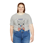 Patriotic Llama Love on the 4th of July Short Sleeve T-Shirt