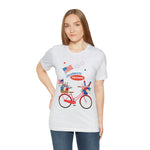 Celebrate Freedom Bike Ride Patriotic 4th of July Short Sleeve T-Shirt