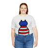 Patriotic Red, White and Blue Lady Casual Dress 4th of July Short Sleeve T-Shirt