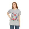 Celebrate Freedom Bike Ride Patriotic 4th of July Short Sleeve T-Shirt