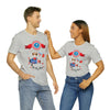 Oh My Stars! Chipmunk and Fireworks 4th of July Short Sleeve T-Shirt