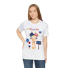 Mother Giraffe Happy 4th of July Short Sleeve T-Shirt