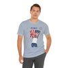 The Joy of Being Patriotic Lady Celebrating the Land of the Free 4th of July Short Sleeve T-Shirt