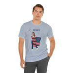 Let's Be Patriotic Flags and Fireworks Lady 4th of July Short Sleeve T-Shirt