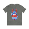 Patriotic Gnome Celebrating the 4th of July Short Sleeve T-Shirt