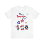 Happy Independence Day From the Rocking Gnome Band Celebrating the 4th of July Short Sleeve T-Shirt