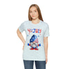 Thumbs Up Patriotic Gnome Celebrating the 4th of July Short Sleeve T-Shirt