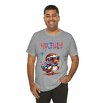 Cool Patriotic Little Bird on the 4th of July Short Sleeve T-Shirt