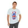 Patriotic Gnome Celebrating the 4th of July Short Sleeve T-Shirt