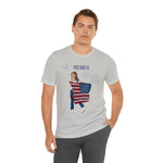 Let's Be Patriotic Flags and Fireworks Lady 4th of July Short Sleeve T-Shirt