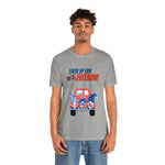 Fired Up for Freedom Gnomes and Trucks 4th of July Short Sleeve T-Shirt