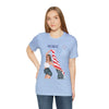 Cute Patriotic and Free Lady Celebrating the 4th of July Short Sleeve T-Shirt