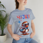 Cool Patriotic Little Bird on the 4th of July Short Sleeve T-Shirt