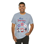 Happy Independence Day From the Rocking Gnome Band Celebrating the 4th of July Short Sleeve T-Shirt