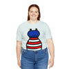 Patriotic Red, White and Blue Lady Casual Dress 4th of July Short Sleeve T-Shirt